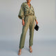 Women's long-sleeve top and tapered trousers matching set