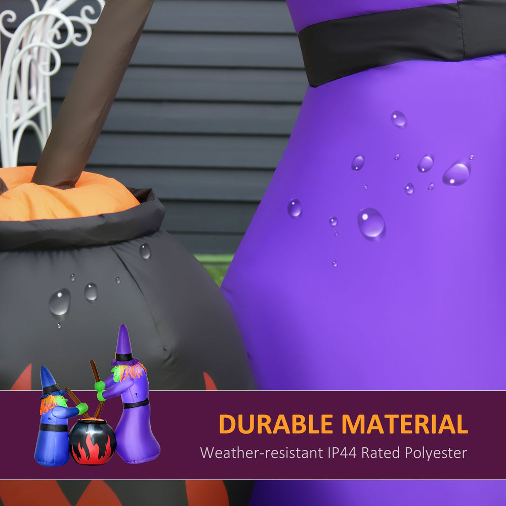 Outdoor Yard Colorful 5.5ft Blow Up Inflatable Halloween Two Old Witch And Magical Potions Decoration With LED For Indoor Outdoor House Party Display EX-STOCK Canada 