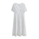 Fashion V-neck Lace Dress Summer Elegant Short Sleeve Long Dresses For Women - EX-STOCK CANADA