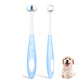 Ultra Soft Nano Bristles Dog Toothbrush Pet Dental Care Kit 3 Sided Design For Easy Teeth Cleaning Suitable For All Dogs,for Your Pet's Sensitive Teeth And Gums 