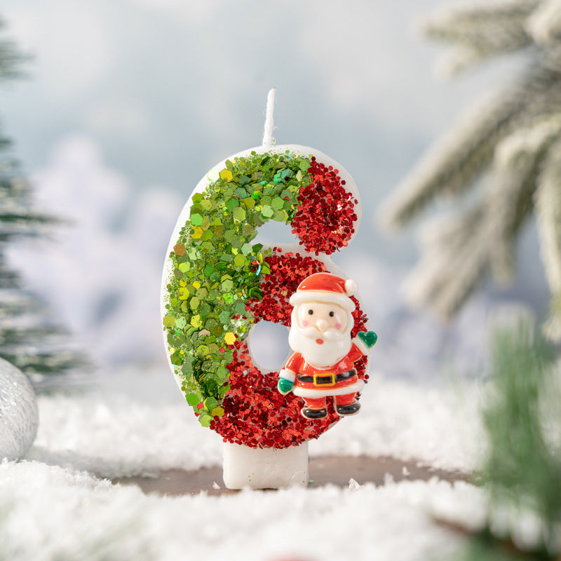Santa Claus Digital Candle 0-9 Handmade Diy Decoration EX-STOCK Canada 