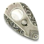 Stainless Steel Blade Solid Brass Engraved Double-edged Cigar Cutter - EX-STOCK CANADA