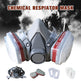 7in1 Half Face Gas Mask Facepiece Spray Painting Respirator Reusable Safety Suit For 6200 With Filter Chemical And Other Work Protection EX-STOCK