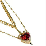 Red New Style Crystal Love Dagger Stylish Pendant Valentine Necklace gift - EX-STOCK CANADA