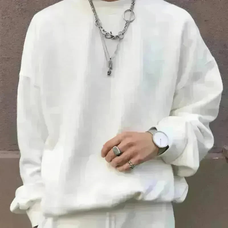 Autumn Winter  street fashion Plain Crew neck Sweatsuit for men - EX-STOCK CANADA