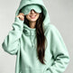 Green Women's Fleece-Lined Hoodie & Jogger Set with Eye Mask Hood – Pink, Black, Beige | S–3XL