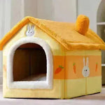 Casa de perro plegable Cama de gato Cat de invierno Villa de invierno Villa Sleep Kennel Nido removible Suministro