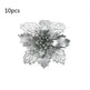 Glitter Artifical Christmas Flowers Christmas Tree Decorations For Home Fake Flowers Xmas Ornaments New Year Decor - EX-STOCK CANADA