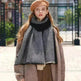 Gradient Mixed-color Scarf Winter Double-sided Wrinkled Imitation Cashmere Scarf Popular Versatile And Elegant Shawl For Women - EX-STOCK CANADA