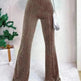 High Waist Lamp Wick Corduroy Bell-bottom Pants Wide Leg Women - EX-STOCK CANADA