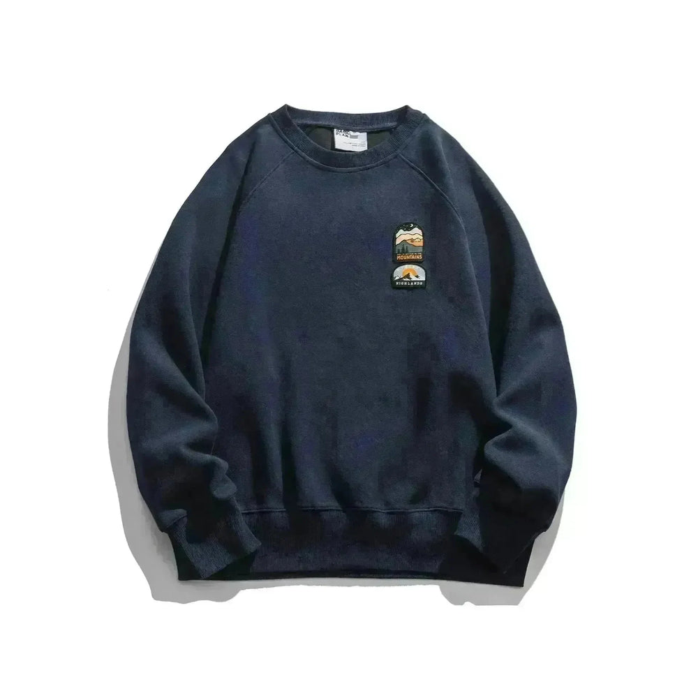 Men's Autumn  Drop-shoulder Sleeve Round neck Oversized Pullover sweatshirts - EX-STOCK CANADA