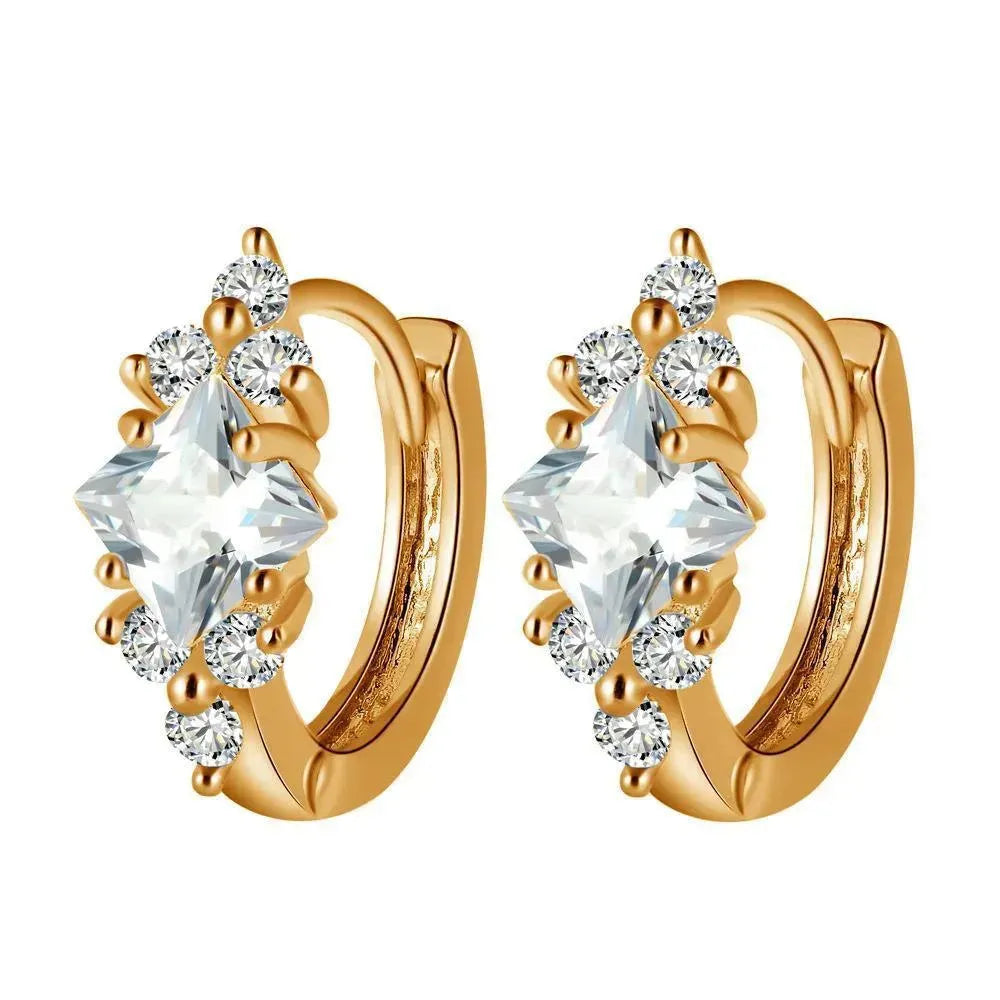 European And American Personalized Square Zircon Earrings - EX-STOCK CANADA