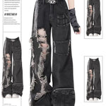 American Street Niche Oversized jeans Cargo pants for women