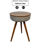 Smart Side Table with Built-in Bluetooth Speaker and Wireless Charging