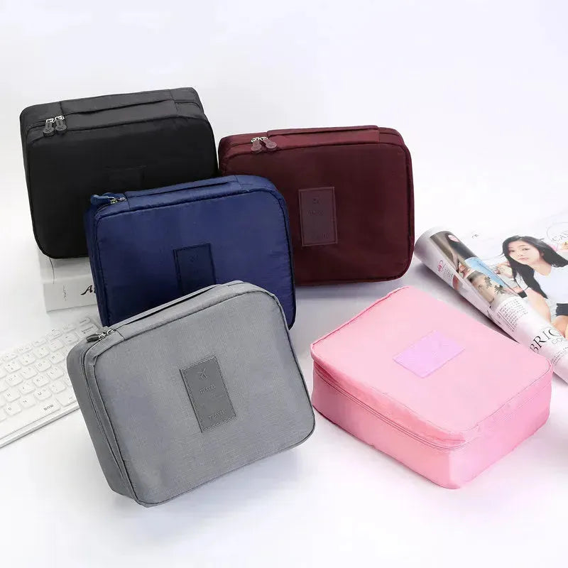 Portable Cosmetic Bag Waterproof Divider Multi-grid Pockets Toiletry Bags Travel Storage Handbags Women Make Up Bag - EX-STOCK CANADA