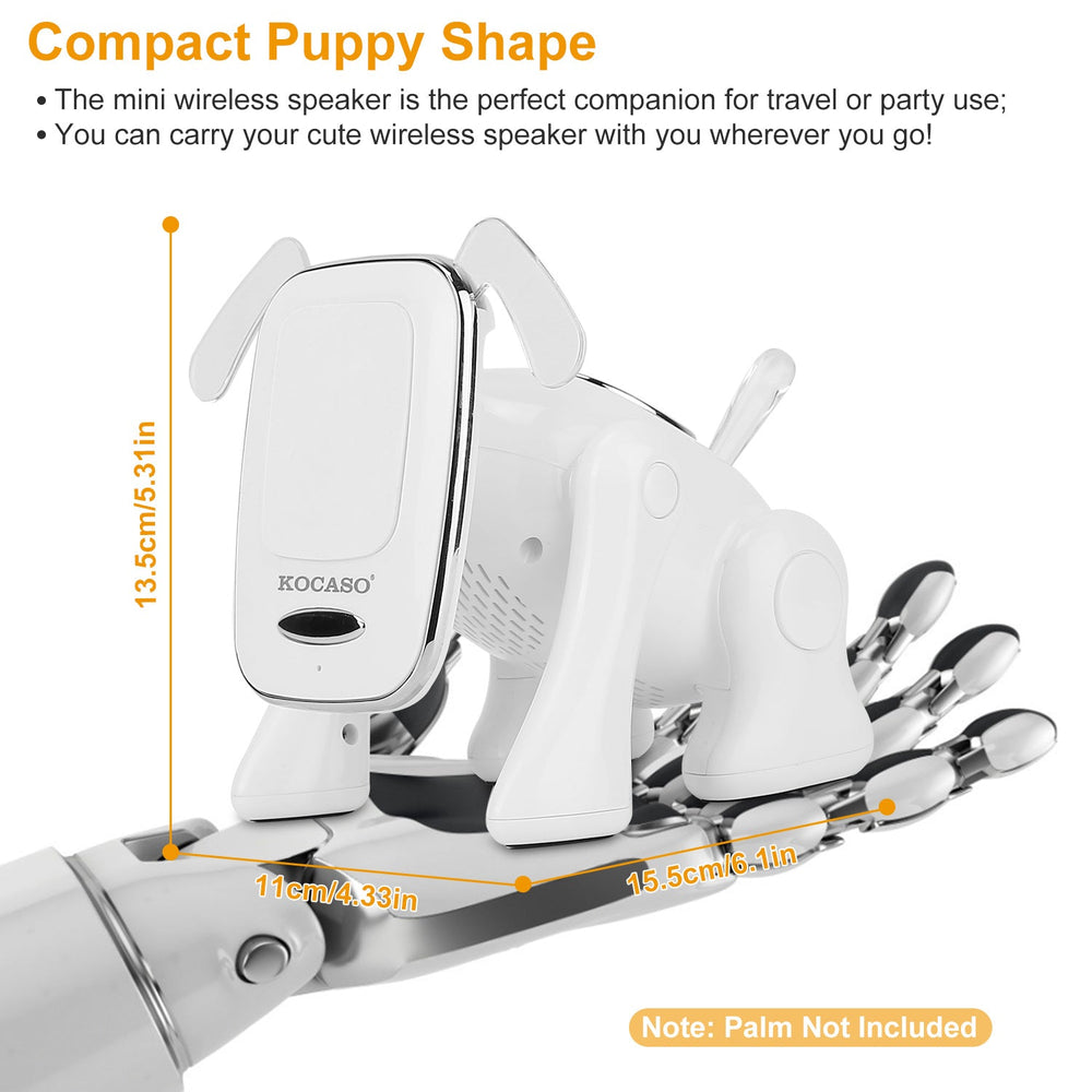 Puppy Dog Wireless Speaker Portable Mini Music Player Stereo Cute Animal Speaker With Built-In Mic FM Radio Stereo Bass MMC Card Slot USB Port For Cellphone Tablet EX-STOCK