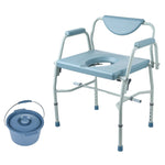 Commode Chair, Bedside Commode With Drop-Down Arms And Detachable Backrest, 5-Level Adjustable Height, 7L Removable Bucket, Easy To Assemble, 1000LBS Capacity, Portable Toilet For Adults Seniors EX-STOCK