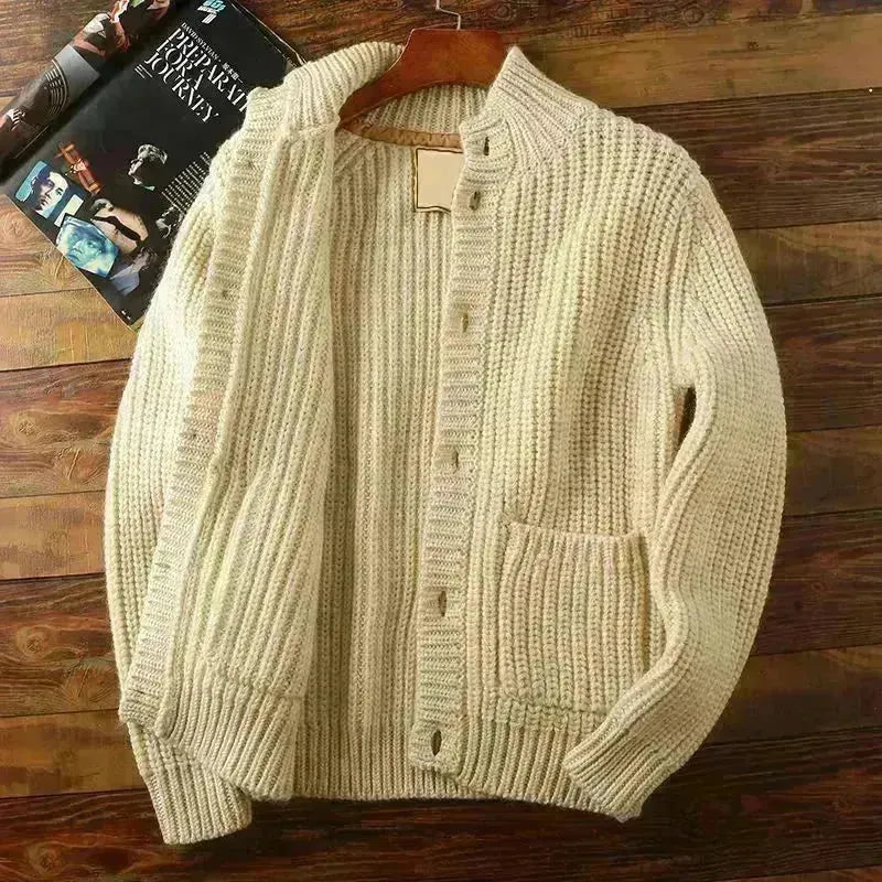 Neues lässiges Winter -Woll -Strick -Strickpullover für Männer