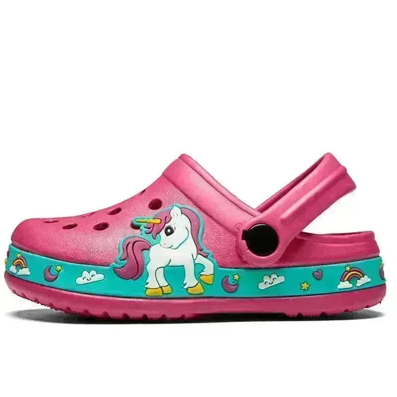 2-6y Kids Summer Boys Girls Sandals Flat Heel Cartoon Soft Bottom Beach Slippers Children Garden Shoes - EX-STOCK CANADA