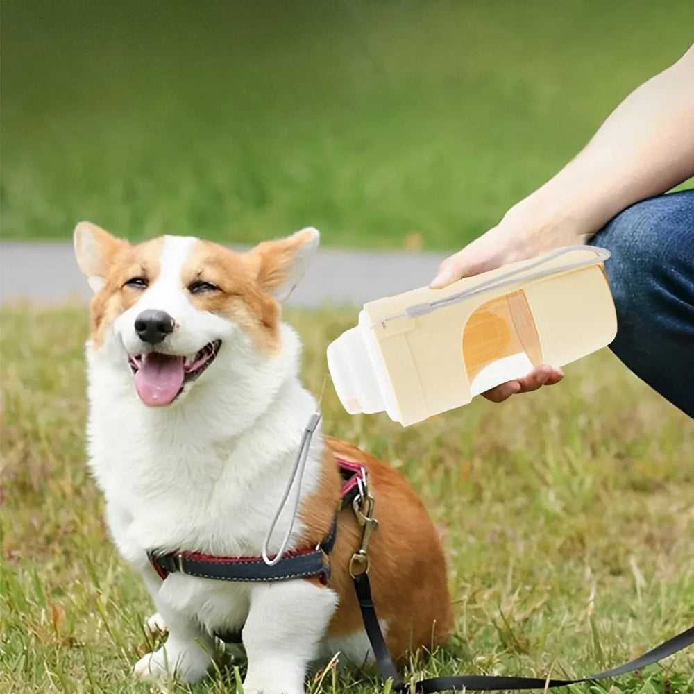 2 In 1 Travel Dog Water Bottle Pet Water Dispenser Feeder Drinking Feeder Dog Outing Water Feeder Pets Outdoor Portable Cup Pet Products EX-STOCK Canada 