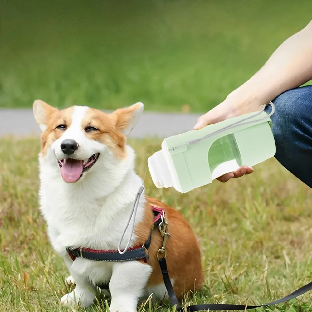 2 In 1 Travel Dog Water Bottle Pet Water Dispenser Feeder Drinking Feeder Dog Outing Water Feeder Pets Outdoor Portable Cup Pet Products EX-STOCK Canada 