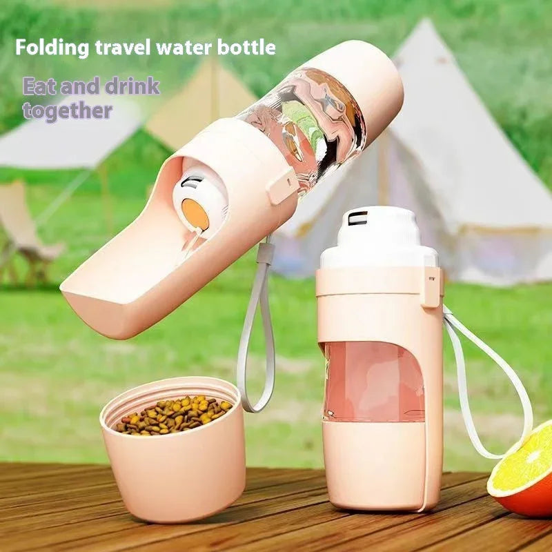 2 In 1 Travel Dog Water Bottle Pet Water Dispenser Feeder Drinking Feeder Dog Outing Water Feeder Pets Outdoor Portable Cup Pet Products EX-STOCK Canada 
