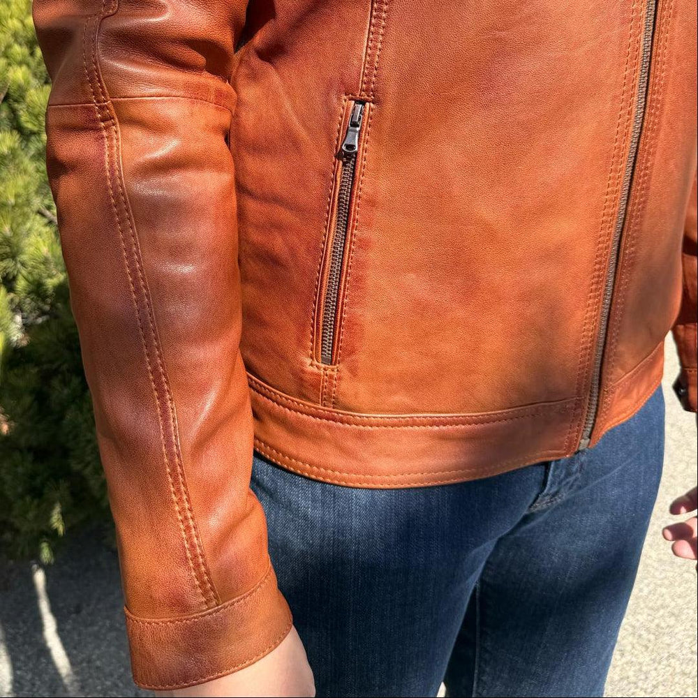 Veste en cuir pour homme BOL avec poche zippée 