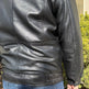 BOL Herren Leder-Bomberjacke mit doppeltem Kragen 