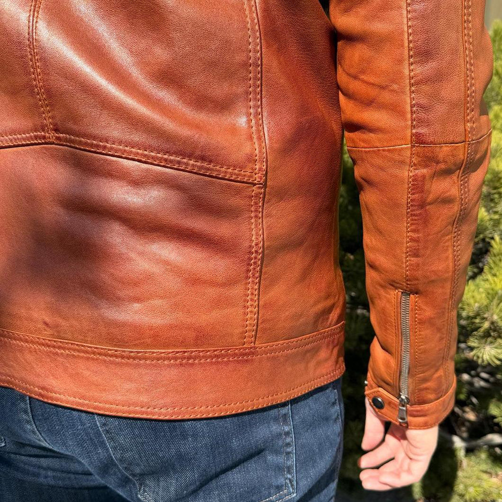 Veste en cuir pour homme BOL avec poche zippée 