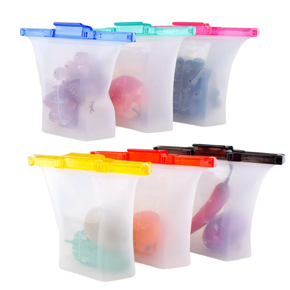 Kitchen Refrigerator Silicone Food Storage Bag - EX-STOCK CANADA