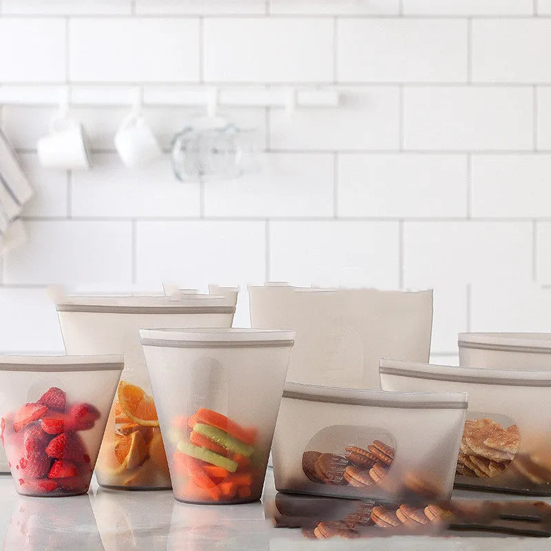 Silicone Refrigerator Food Storage Vacuum Seal Bag - EX-STOCK CANADA