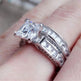 New Style Charm Couple Rings His Her Silver Color Princess Cut CZ Anniversary Promise Wedding Engagement Ring Sets - EX-STOCK CANADA
