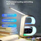 2024 New B-Shaped Portable Bluetooth Speaker Multifunctional Smart Music Rhythm LED Lighting Phone Wireless Charger TF Card AUX Input Standard Mode - EX-STOCK CANADA