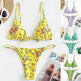 2024 Summer Vibe Flowers Print Sexy Bikini for Beach Swimming Fashion Push Up Swimsuit Womens Clothing - EX-STOCK CANADA