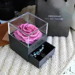 Eternal Flower Rose Jewelry Box for Birthday Presents Valentines Day Wedding Gift Box - EX-STOCK CANADA