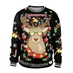 Ugly Christmas Sweater For gift Santa Deer Elf Funny Pullover - EX-STOCK CANADA