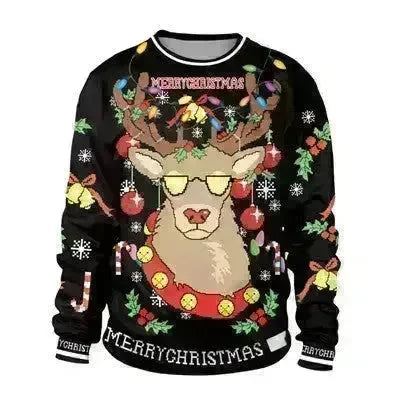 Ugly Christmas Sweater For gift Santa Deer Elf Funny Pullover - EX-STOCK CANADA