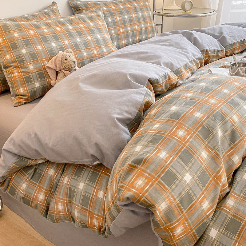 Pure Cotton Class A Four-piece Quilt Cover Household Pure Cotton Bed Sheet Duvet Cover EX-STOCK Canada 