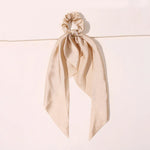 Cute Hair Silk Bow Scrunchie Vintage Satin Scarf Scrunchie - EX-STOCK CANADA