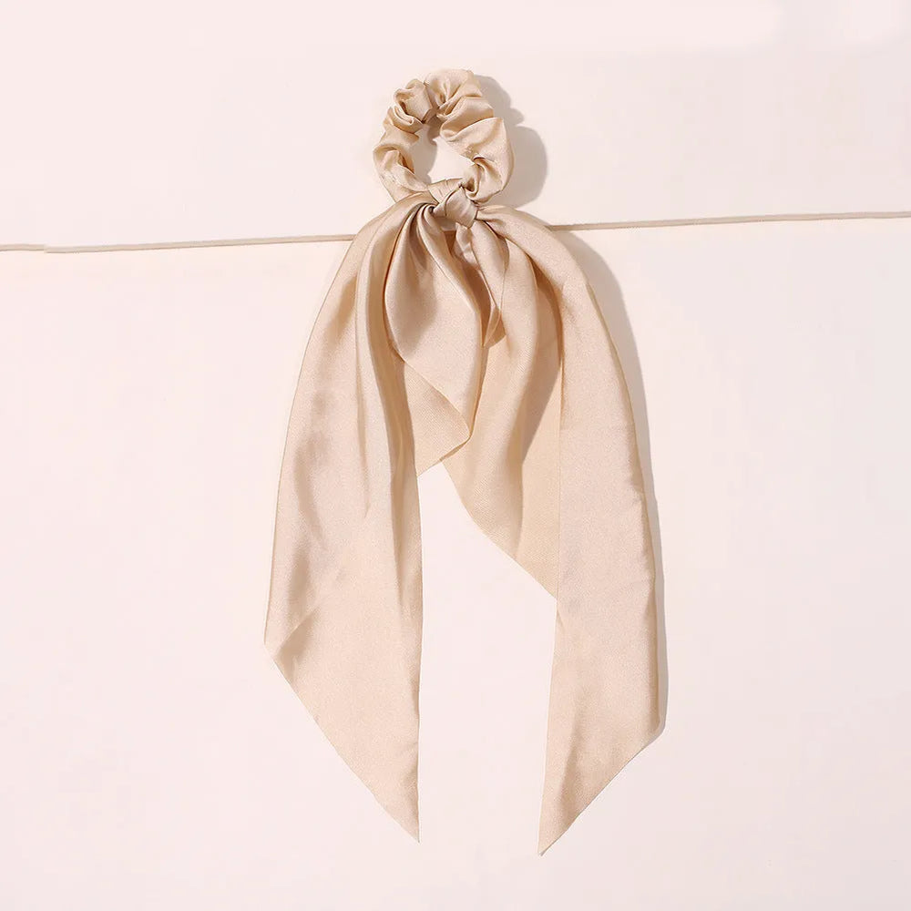Cute Hair Silk Bow Scrunchie Vintage Satin Scarf Scrunchie - EX-STOCK CANADA