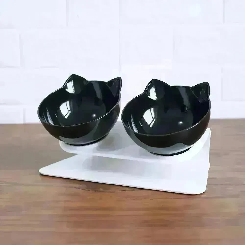 Elevated Double Food Bowl  for Pets Cat Dog Food and water Bowl - EX-STOCK CANADA