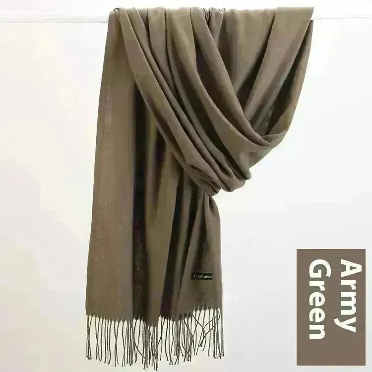 Pure Color Warm Keeping Scarf All-match Cashmere Shawl - EX-STOCK CANADA