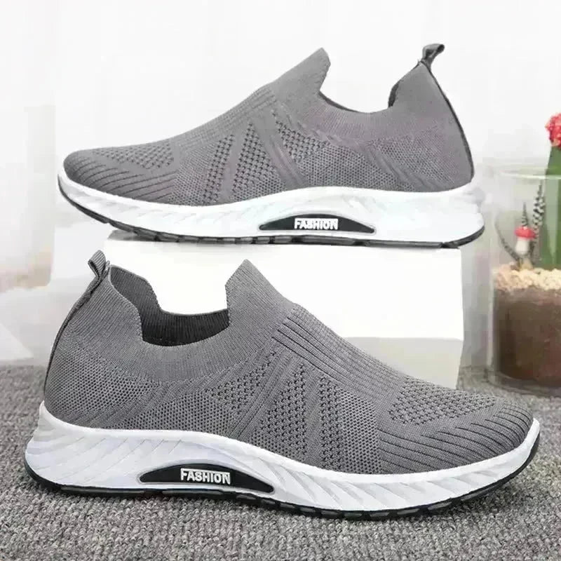 Casual Slip-on Mesh Sports Shoes Flying Woven Soft Breathable  Running Walking Flat Shoes Men - EX-STOCK CANADA