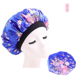 Beauty print Satin Silk Hair Bonnet for sleeping - EX-STOCK CANADA