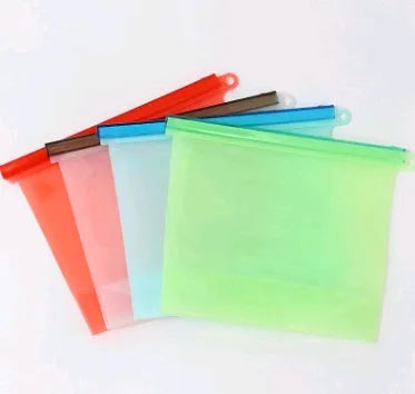 Reusable Silicone food storage bag vacuum sealed bag - EX-STOCK CANADA