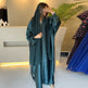 Muslimische Robe Naher Osten Locker Einfarbig Satin Cardigan Oberbekleidung - EX-STOCK Canada