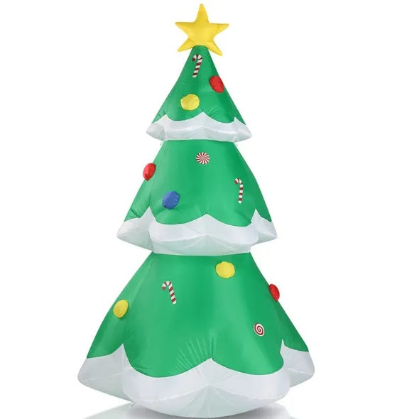 6.9 FT Lighted Christmas Inflatable Decoration, Inflatable Christmas Tree, Blow Up Yard Decorations With Built-in LED Lights For Holiday Party Front Yard Lawn Garden Decor EX-STOCK Canada 