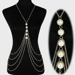 Chic Women body Pearl chain Fashion jewelry - EX-STOCK CANADA