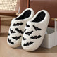 Halloween Skull Rose Slippers Winter Warm Indoor Floor Bedroom Home Slipper For Women EX-STOCK