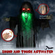 6' Life Size Decoration Animatronic Green Big-mouth Monster Outdoor Halloween, Sound And Motion Activated EX-STOCK Canada 